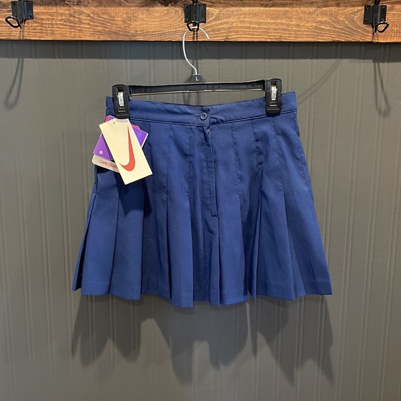 Nike pleated tennis skirt pocket NWT 10 navy athletic sporty women golf academia - Picture 2 of 8